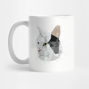 Geometric Cat Bust Mug